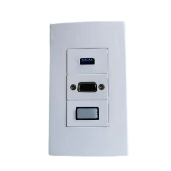PLACA DE MURO MÓDULOS HDMI, USB 3.0 A/A, VGA BLANCO