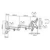 SOPORTE MONITOR BRAZO DOBLE PARED PREMIUM ALUMINIO 13" A 32"