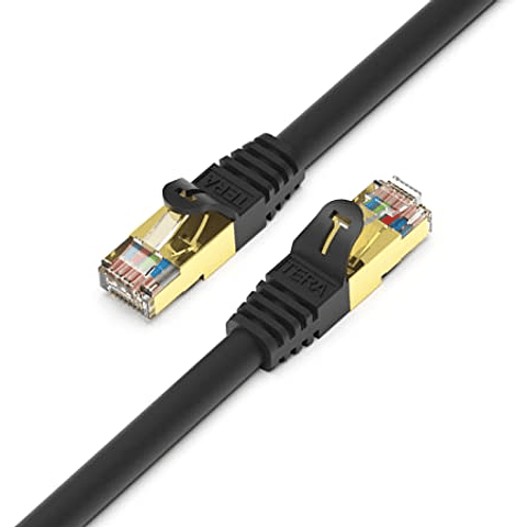 PATCH CORD CAT7 10M CABLE FLAT COLOR NEGRO