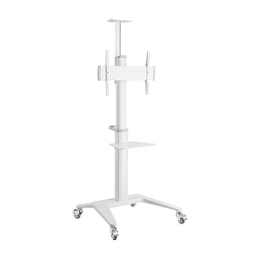 SOPORTE PREMIUM BLANCO PARA TV PEDESTAL CON BANDEJA 37-80", VMAX 600X400, 70KG.