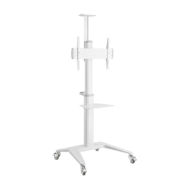 SOPORTE PREMIUM BLANCO PARA TV PEDESTAL CON BANDEJA 37-80", VMAX 600X400, 70KG.