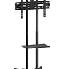 SOPORTE MOVIL MINDTEK TV LED PEDESTAL CON RUEDAS 37-75", 2 BANDEJAS, HASTA 50KG