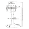 SOPORTE MOVIL MINDTEK TV LED PEDESTAL CON RUEDAS 37-75", 2 BANDEJAS, HASTA 50KG