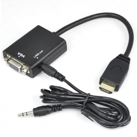 Conversor HDMI a VGA con audio