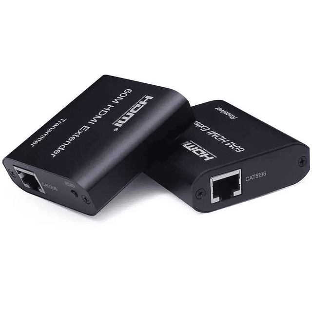 EXTENSOR HDMI SOBRE CABLE DE RED RJ45 UP CARGADOR USB, HASTA