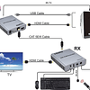 EXTENSOR KVM HDMI Y USB SOBRE CABLE DE RED RJ45 UTP, HASTA 60 METROS 1080P 60HZ