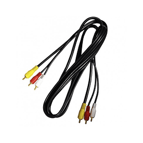 CABLE DE AUDIO Y VIDEO RCA DE 5 METROS, GOLD