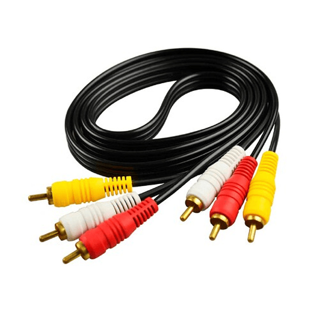 CABLE DE AUDIO Y VIDEO RCA DE 5 METROS, GOLD