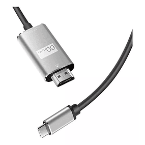 CABLE USB-C/M 3.1 A HDMI 4K, 1.8MTS, CONECTOR METALICO,