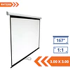 TELÓN MURAL MANUAL PREMIUM 3.00 X 3.00 M, 167" TELA FIBRA VIDRIO - ROHE RHT3206