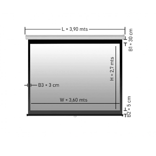 TELON ELECTRICO DINON PREMIUM TENSIONADO 4,00 X 3,00 (200") C/REMOTO 4:3