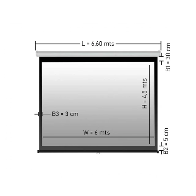 TELÓN ELÉCTRICO PREMIUM TENSIONADO 6,00 X 4,50 (300") C/REMOTO 4:3