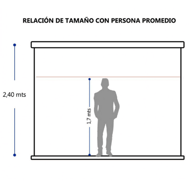 TELON MURAL DINON 2.40 X 2.40 METROS (135" DIAGONAL) 1:1