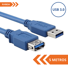 CABLE DE EXTENSION PASIVO USB 3.0 A-A 5 METROS M/H GOLD