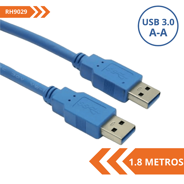 CABLE DE EXTENSION PASIVO USB 3.0 A-A 1.8 METROS M/M GOLD 