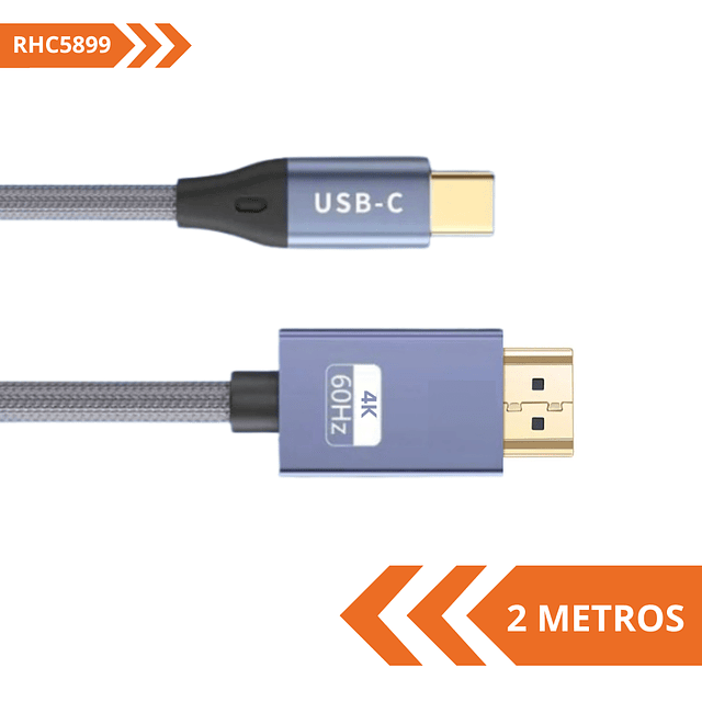 CABLE USB-C 3.1 A HDMI 2.0 4K 60HZ, 2M