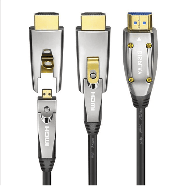 CABLE HDMI FIBRA OPTICA CANALIZABLE 10 METROS, VERSIÓN 2.0, 4K A 60HZ.