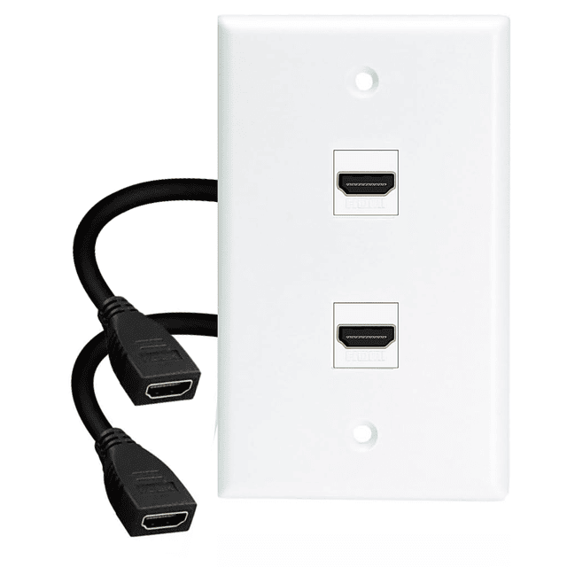 PLACA DE MURO 2 PUERTOS HDMI, EXTENSION 10 CMS. 2.0 4K