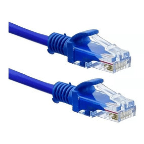 CABLE DE RED PATCH UTP 3M, CAT6 AZUL, CCA, 26AWG