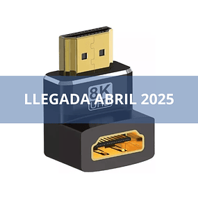 COPLA HDMI MACHO HEMBRA, ANGULO 90° 2.1 4K 120HZ