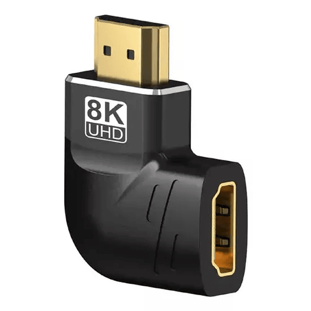 COPLA HDMI MACHO HEMBRA, TIPO L ANGULO 90° 2.1 4K 120HZ