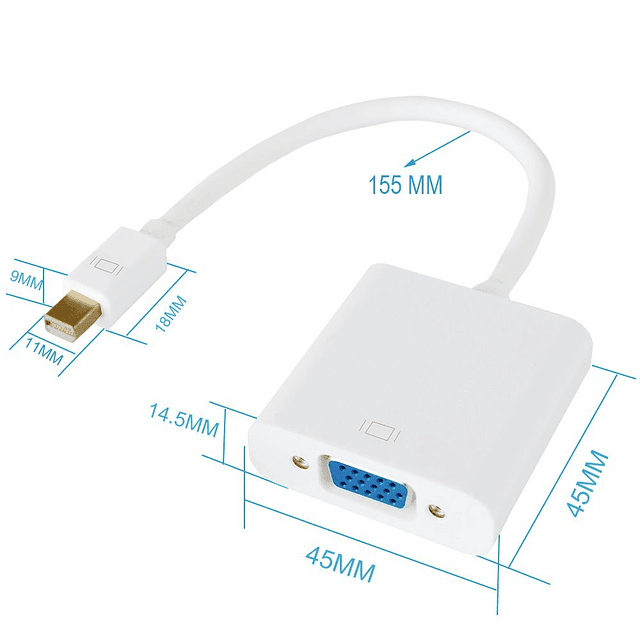 ADAPTADOR MINI DISPLAYPORT A VGA 