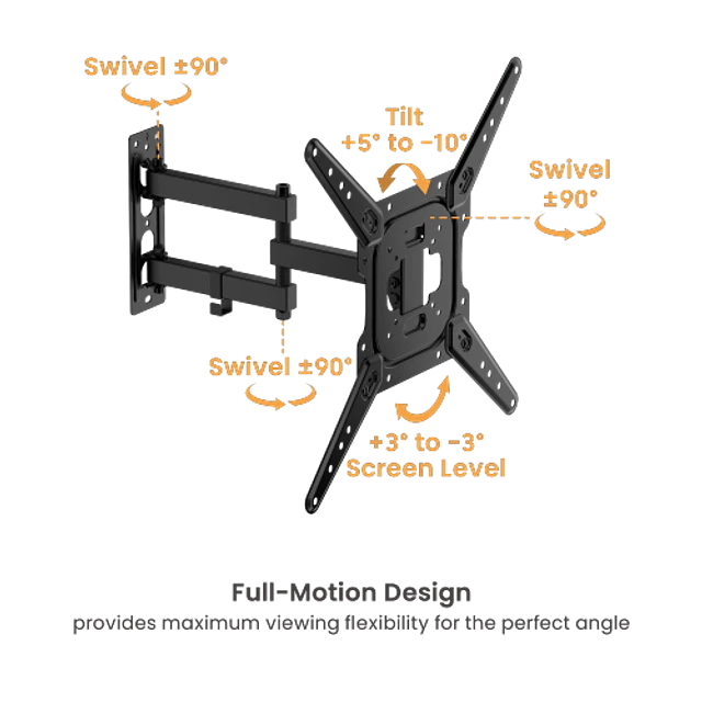 Soporte de Pared para TV de Movimiento Con Brazo 20"-55"