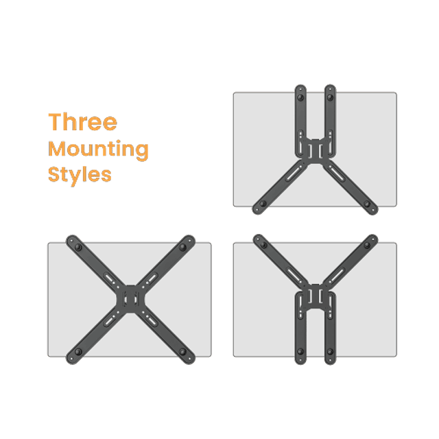 ADAPTADOR DE MONITOR DE CUATRO BRAZOS PARA MONITORES QUE NO SON VESA