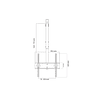 SOPORTE PARA TV LCD LED UNIVERSAL A TECHO 23-65", VMAX 400X400, 75KG. 