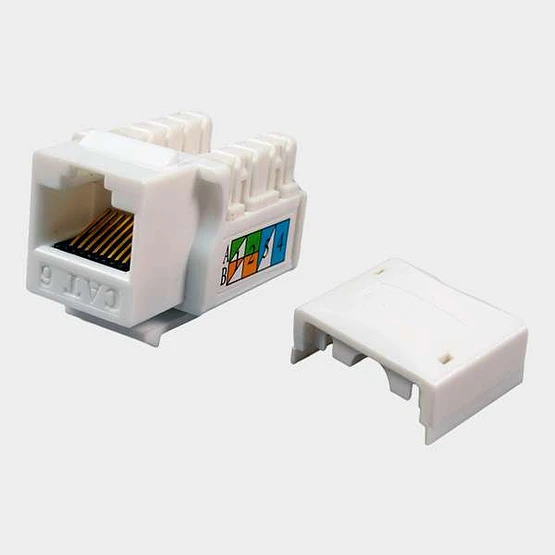 MÓDULO DE RED RJ45 PARA ARMAR CAT6 . PARA PLACA EN MURO KEYSTONE