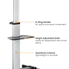 SOPORTE PREMIUM BLANCO PARA TV PEDESTAL 37-86", VMAX 600X400, 50 KG.