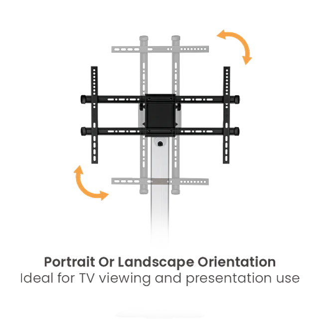 SOPORTE PREMIUM BLANCO PARA TV PEDESTAL 37-86", VMAX 600X400, 50 KG.