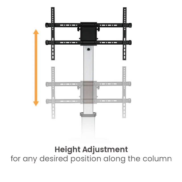 SOPORTE PREMIUM BLANCO PARA TV PEDESTAL 37-86", VMAX 600X400, 50 KG.