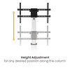 SOPORTE PREMIUM BLANCO PARA TV PEDESTAL 37-86", VMAX 600X400, 50 KG.