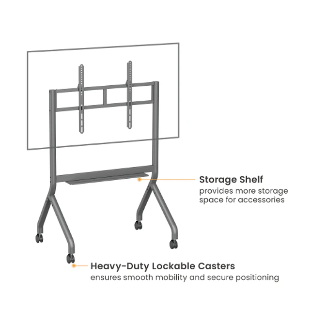SOPORTE PREMIUM PARA TV Y PANTALLA INTERACTIVA 55-90", VMAX 900X600, 90KG.