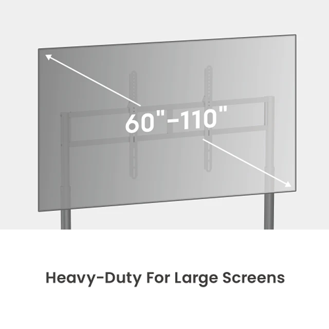 SOPORTE PREMIUM PARA TV Y PANTALLA INTERACTIVA 60-110", VMAX 900X600, ELÉCTRICO CONTROL REMOTO 120KG.