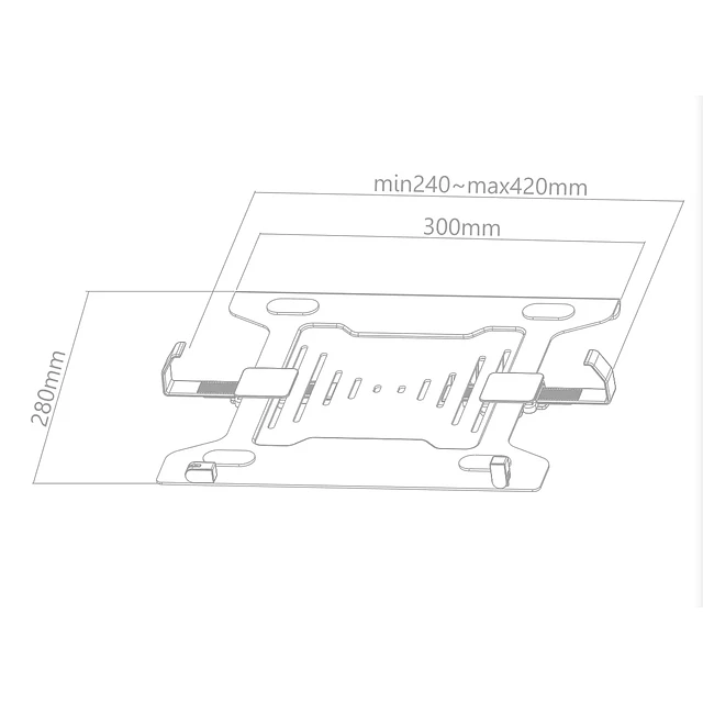 SOPORTE ERGONÓMICO ESCRITORIO MONITOR NOTEBOOK 2 BRAZOS  LCD MESA 13" - 32" (INCLUYE ENTRADA USB TIPO C 3.1 + USB TIPO A 3.0)