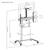 SOPORTE MÓVIL MOTORIZADO CON ELEVACIÓN ELÉCTRICA PARA TV DE GRANDES DIMENSIONES (55" A 100") - ROHE RHS1429