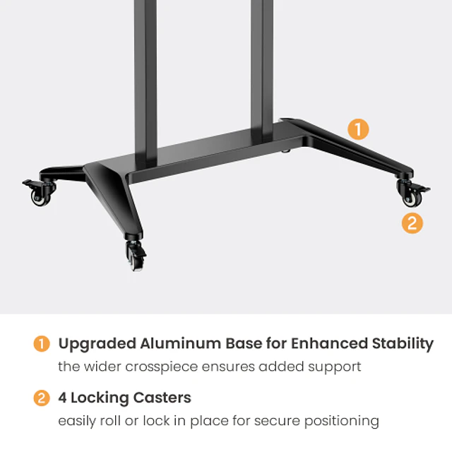 SOPORTE DE PIE MOTORIZADO DE FIJACIÓN AL PISO PARA TV DE GRANDES DIMENSIONES (55" A 100") - ROHE RHS1430