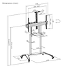 SOPORTE DE PIE MOTORIZADO DE FIJACIÓN AL PISO PARA TV DE GRANDES DIMENSIONES (55" A 100") - ROHE RHS1430