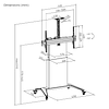 SOPORTE MÓVIL MOTORIZADO DE ALTA RESISTENCIA PARA TV DE GRANDES DIMENSIONES (55" A 100") - ROHE RHS1431