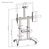 SOPORTE MÓVIL PROFESIONAL EN MADERA Y METAL PARA TV DE GRANDES DIMENSIONES (60" A 100") - ROHE RHS1433