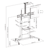 SOPORTE MÓVIL HEAVY-DUTY PARA TV DE GRANDES DIMENSIONES (60" A 100") - ROHE RHS1435