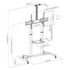 SOPORTE MÓVIL PROFESIONAL DE ALTA CAPACIDAD PARA TV DE GRANDES DIMENSIONES (60" A 100") - ROHE RHS1436