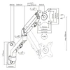 SOPORTE ERGONÓMICO AJUSTABLE DE PARED BRAZO MONITOR LCD 13" - 32"