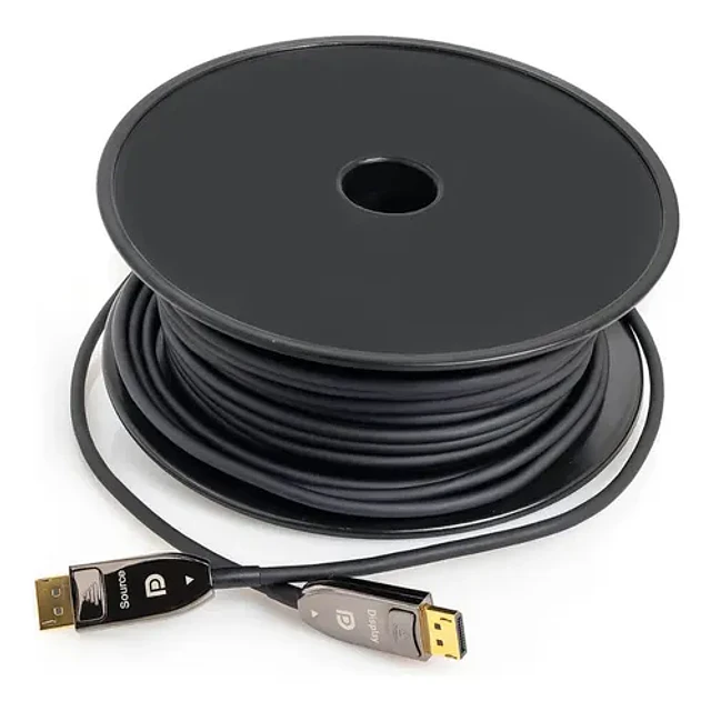 CABLE DISPLAY PORT FIBRA OPTICA 20 METROS, VERSIÓN 4.0, 8K60HZ & 4K122HZ