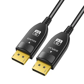 CABLE DISPLAY PORT FIBRA OPTICA 20 METROS, VERSIÓN 4.0, 8K60HZ & 4K122HZ
