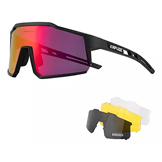 Lentes Deportivos Para Ciclismo Polarizados 3 micas adatador optico