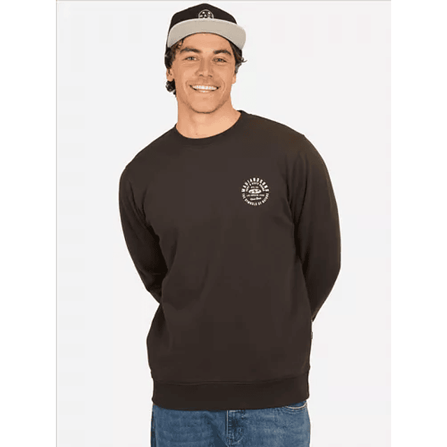 Poleron Cuello Redondo Sweatshirt Round Maui Logo Hombre Mau