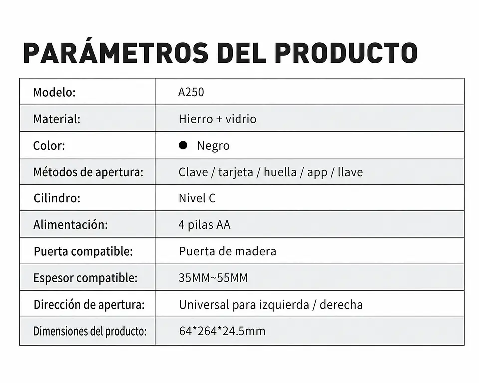 Cerradura Inteligente R250 – Modelo Económico con App TTLock 5